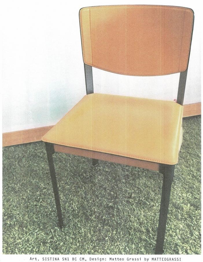 Stuhl mit Ledersitz