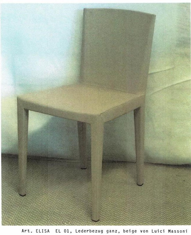 Lederstühle von Luigi Massoni